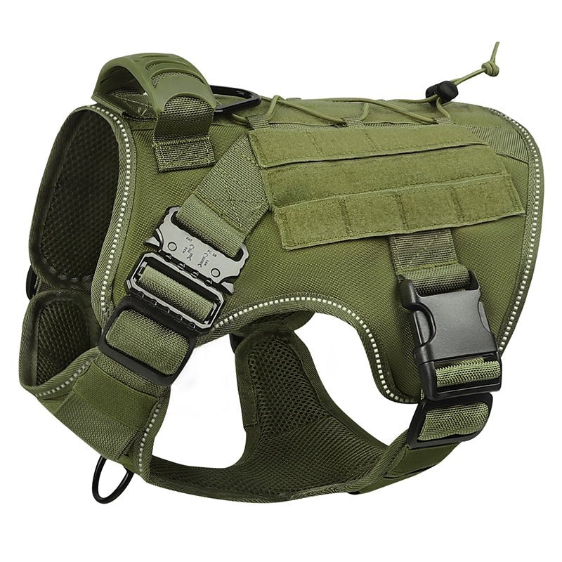 SABOOS Service Dog Harness for Large Dog, Military Mesh Breathable Dog Lift Harness with Molle Vest, Tactical Dog Harness - Saboostactical