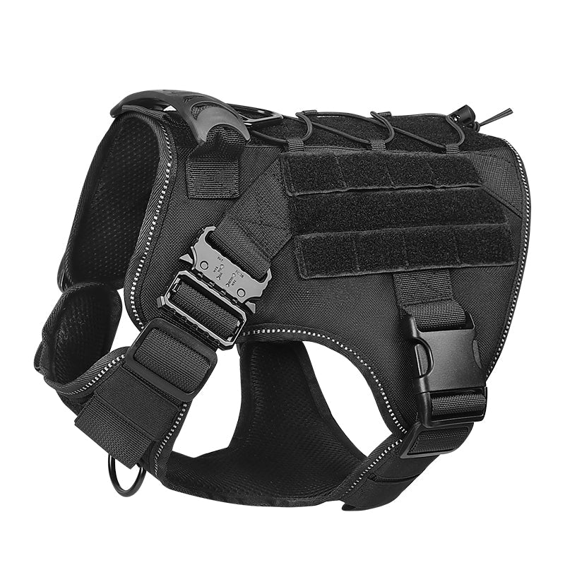 SABOOS Service Dog Harness for Large Dog, Military Mesh Breathable Dog Lift Harness with Molle Vest, Tactical Dog Harness - Saboostactical