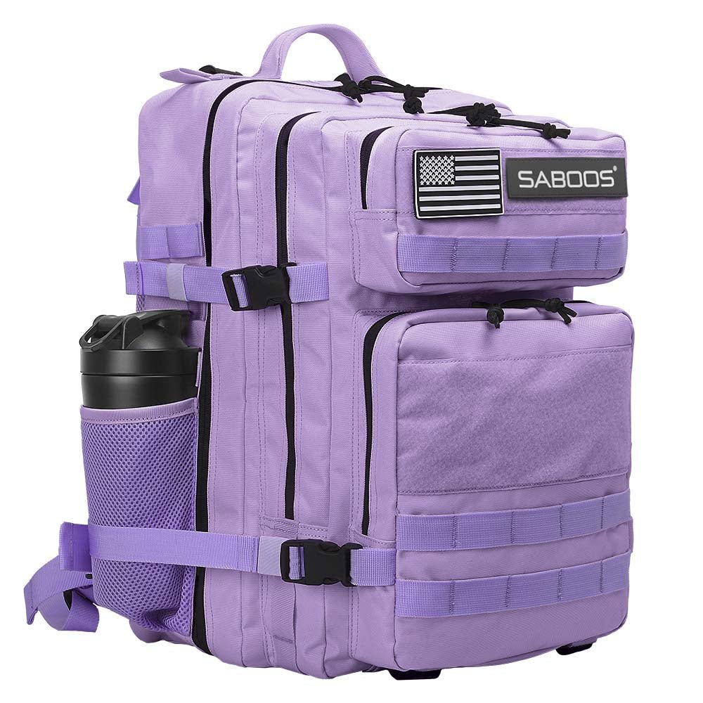 25L Small Purple Tactical Gym Backpack With Cup Holder - Saboostactical